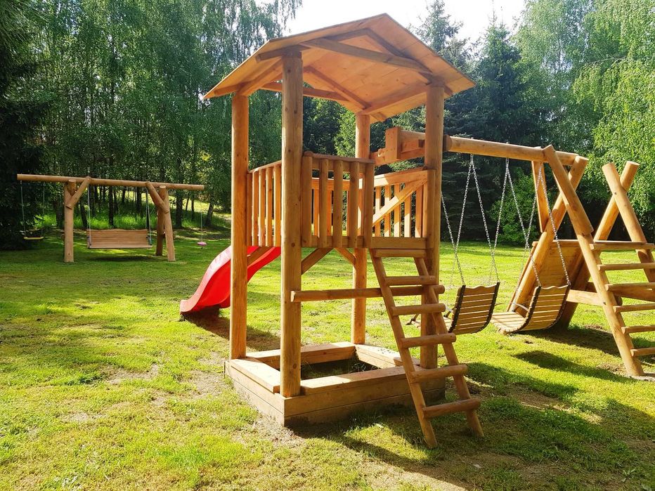 willa nad jeziorem piękny teren własna plaża pomost łódka sauna