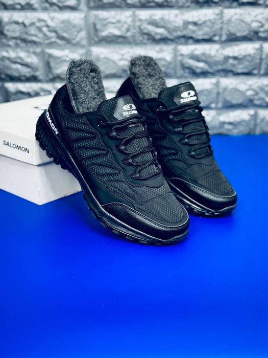 Черные кроссрвки +10° -21° термо кросовки Саломон / Salomon красовки