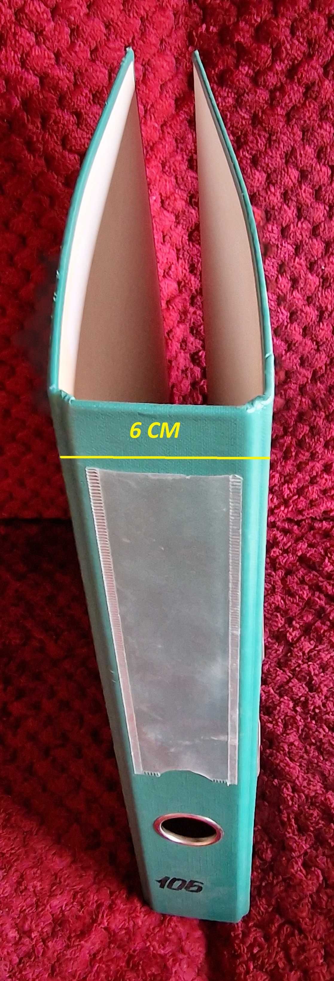 Segregator na dokumenty, koszulki wąski zielony, grzbiet 6 cm