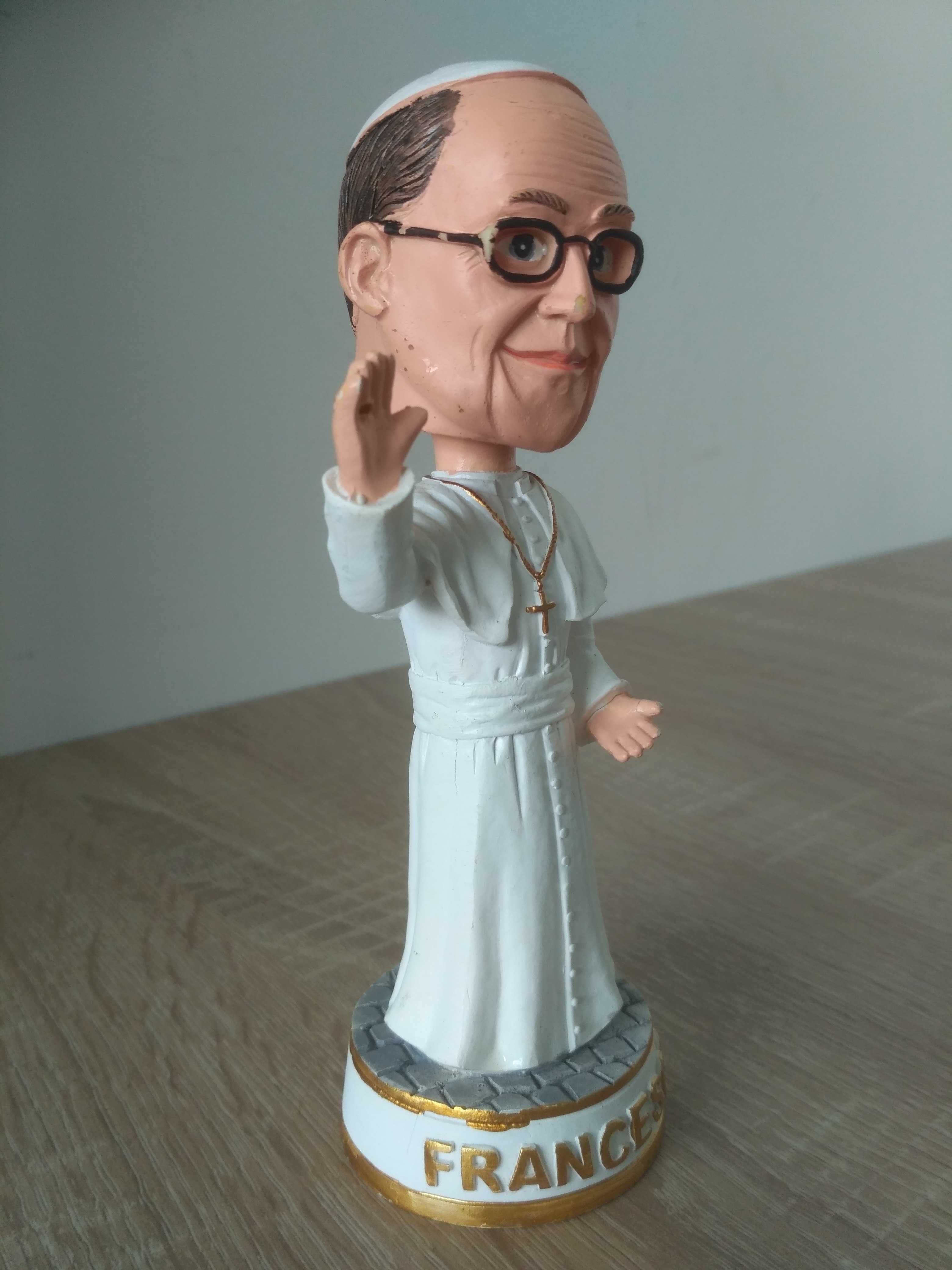 Papież Franciszek FRANCESCO Bobblehead Miniaturowa figurka z żywicy