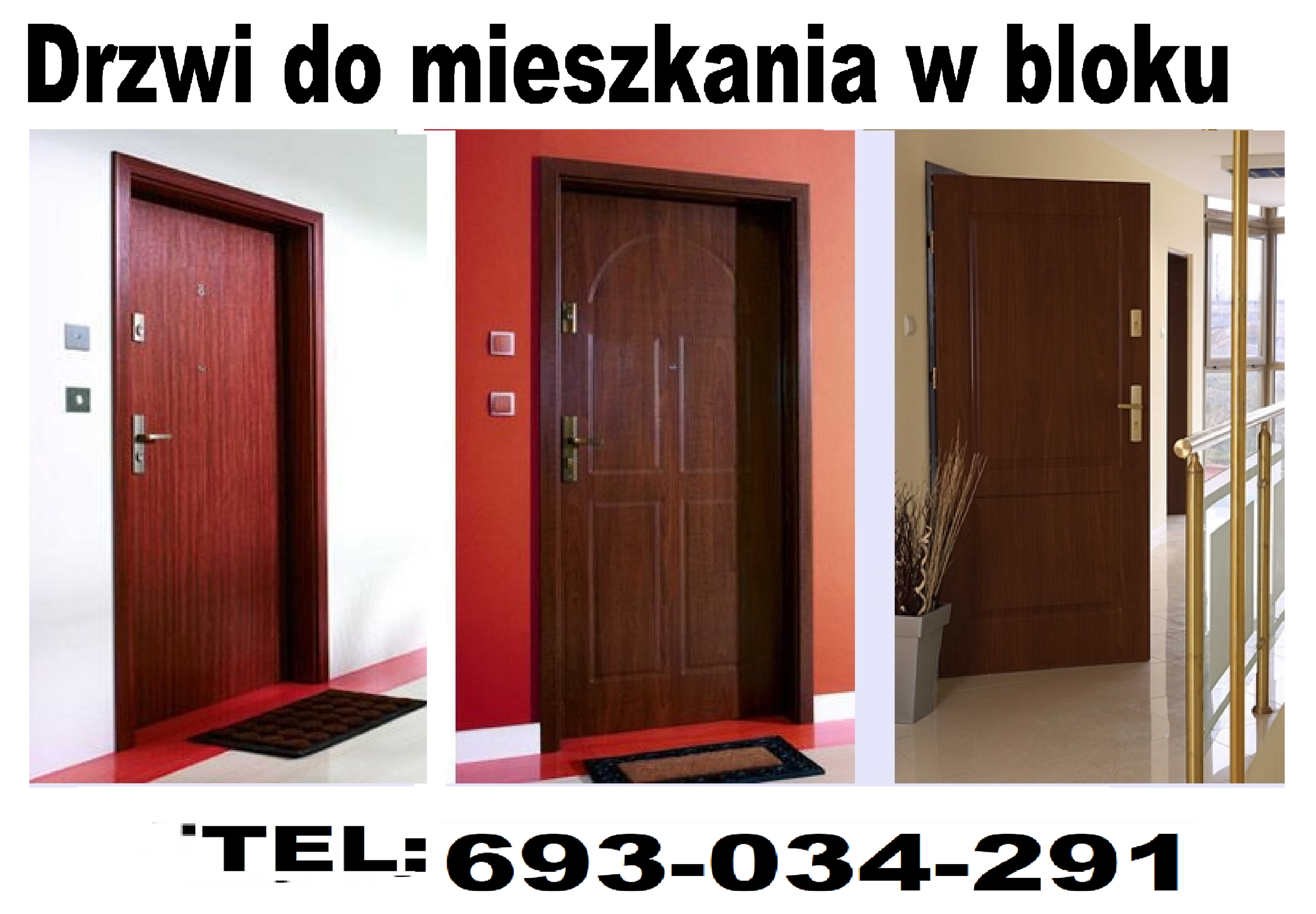 DRZWI do mieszkania z MONTAŻEM-zewnętrzne -wejściowe -wewnątrzlokalowe