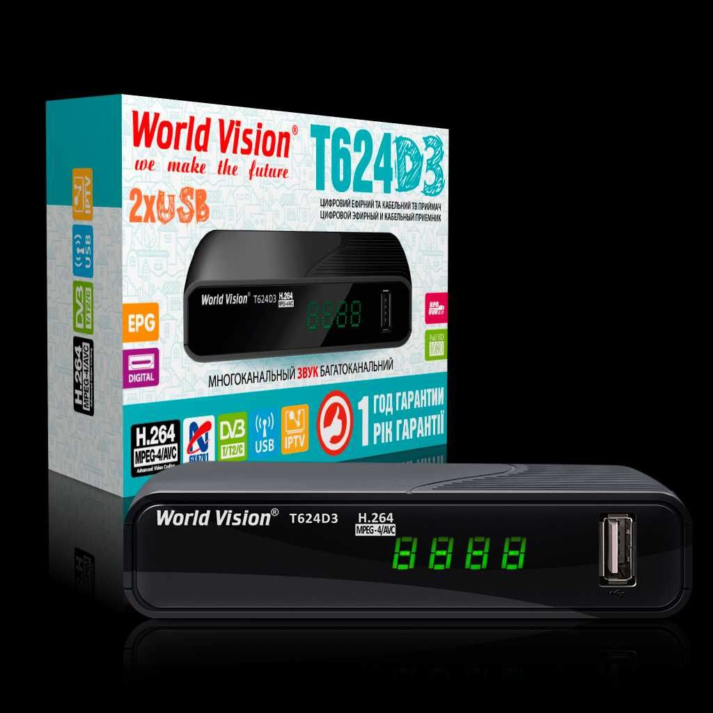 ТВ тюнер World Wision T624D3 новий
