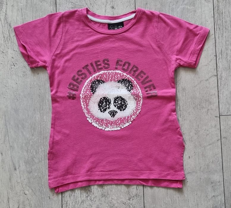 Koszulka zmieniająca jednorożec panda różowa 110 cm 4-5 lat