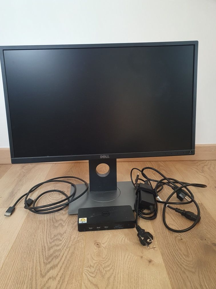 Monitor dell 22 cale + stacja dokująca