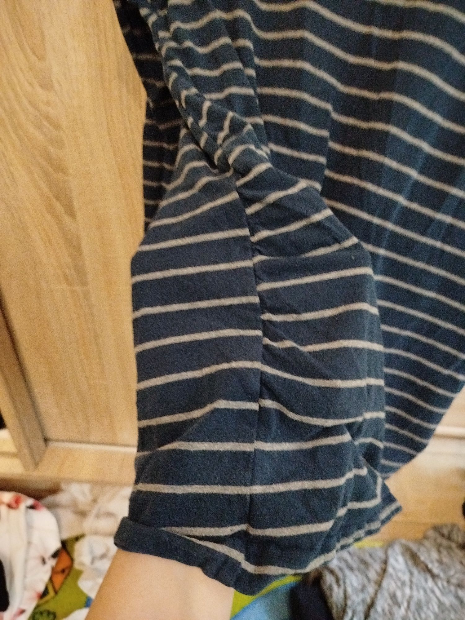 Bluzka ciążowa granatowa w szare paski xl 42