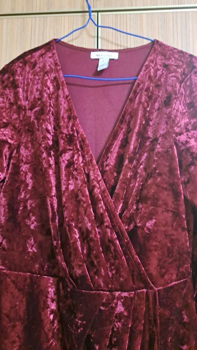 Велюрова сукня, бархатное платье, вишнева сукня,оксамитове плаття Л-ка