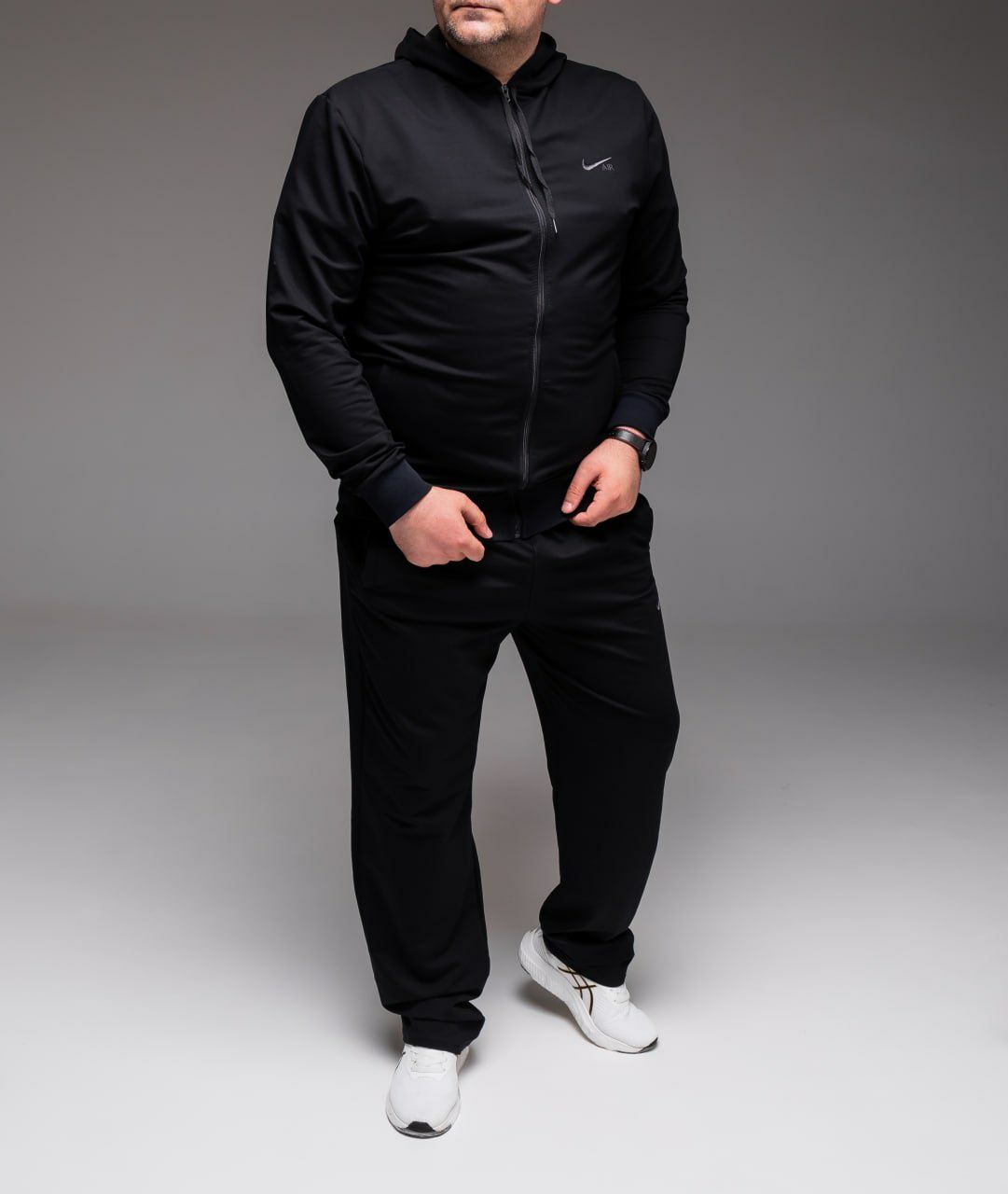 БАТАЛ Nike Air спортивный костюм летний большие размеры чёрный 3XL-7XL