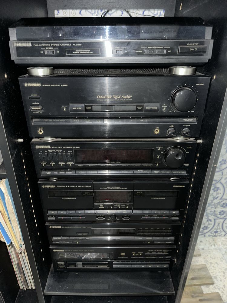 Conjunto de colunas + caixa de som Pioneer