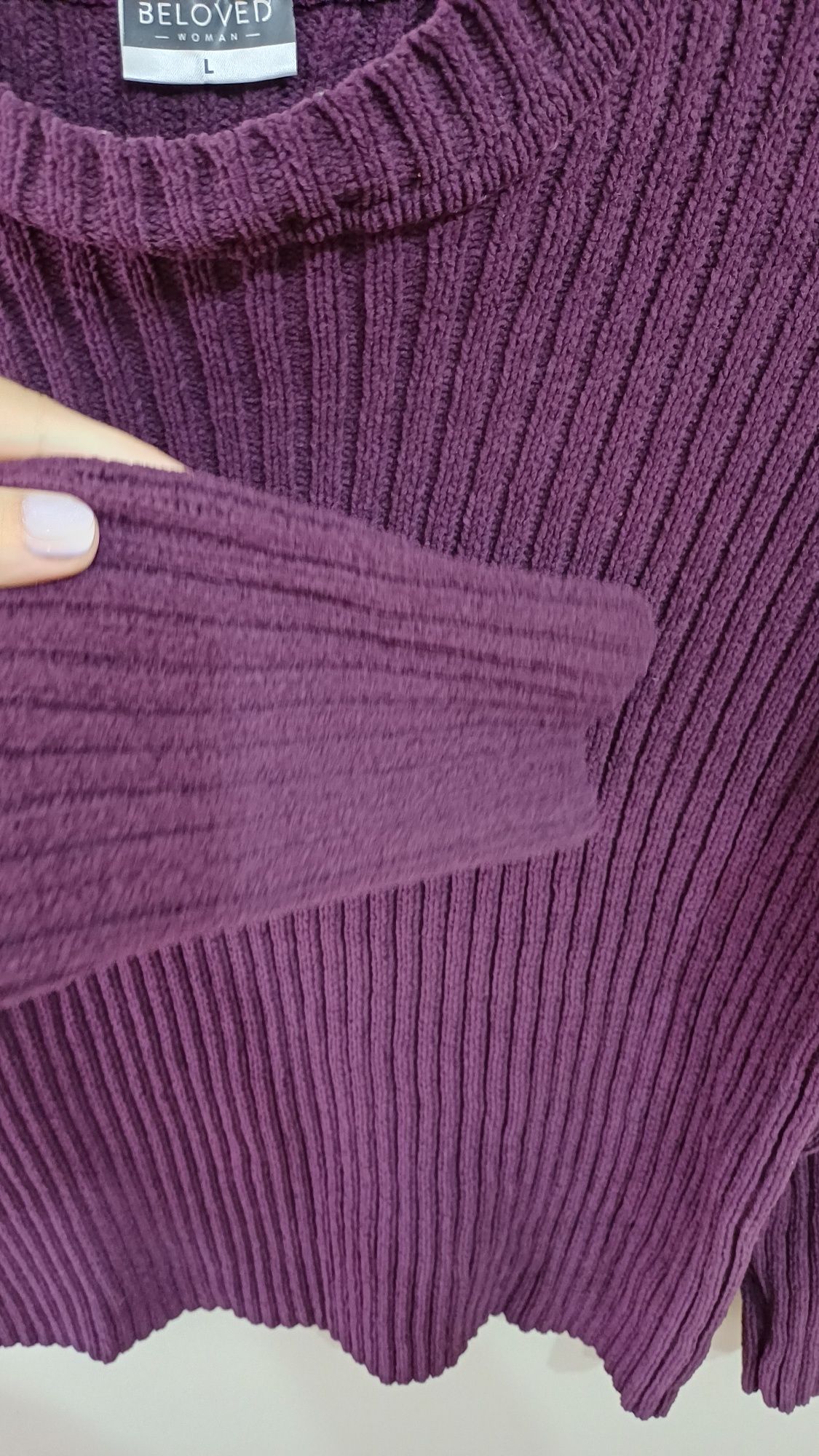 Sweter damski L/XL śliwka