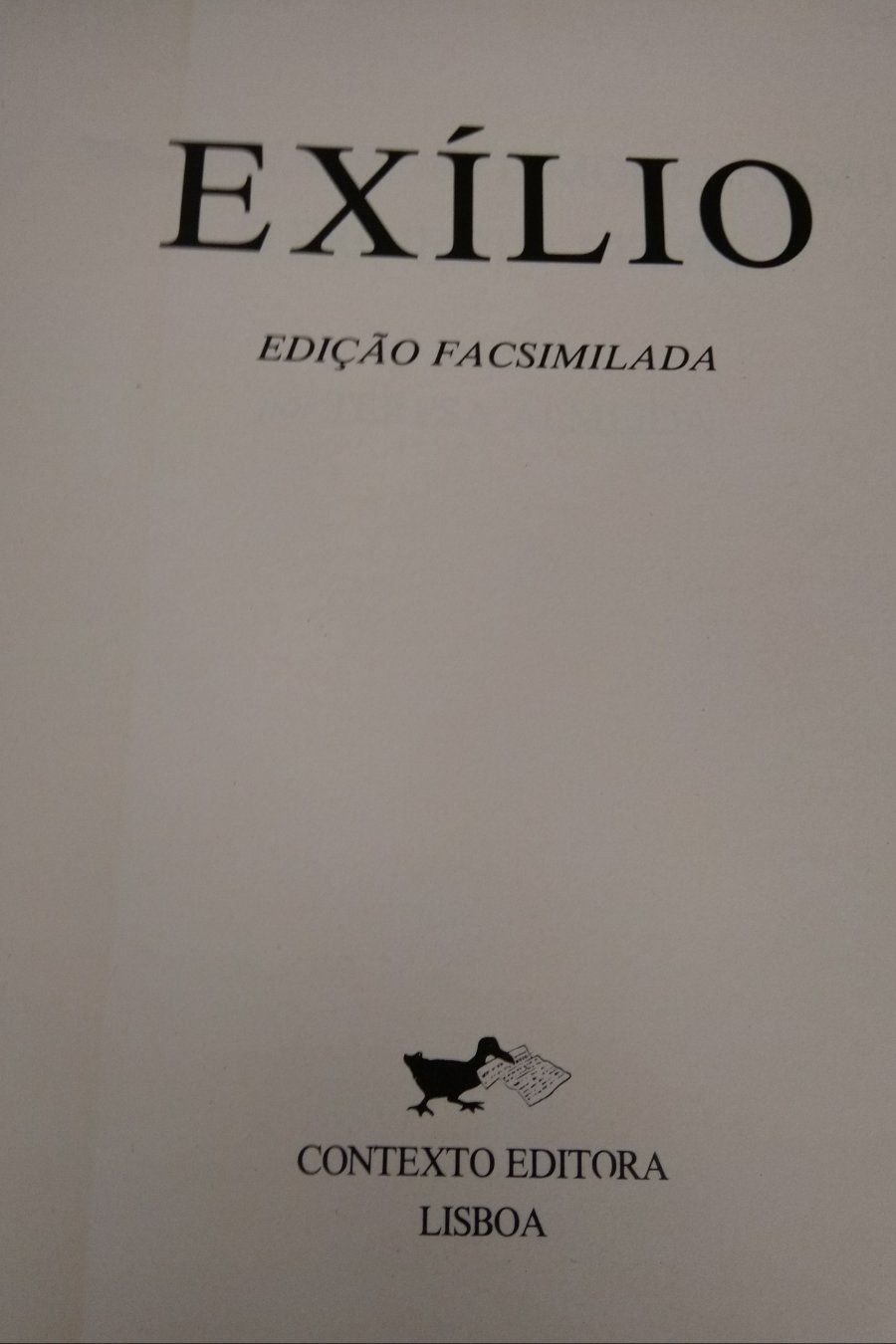 Exílio Revista Mensal Nº1 Facsimile