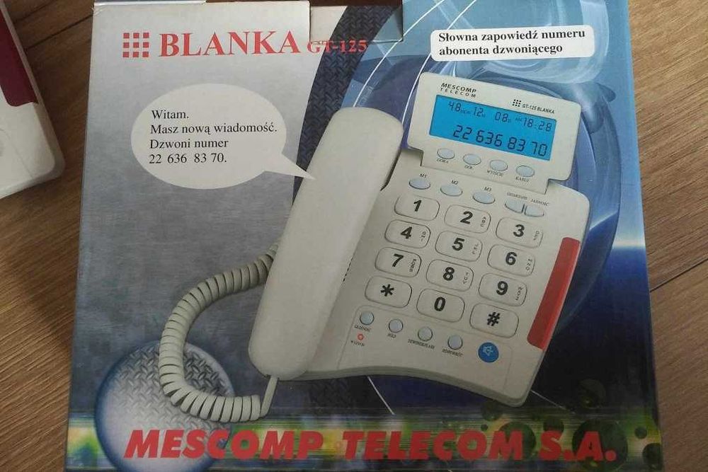 Telefon stacjonarny dla seniora MESCOMP