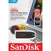 *NOVO* Pen Drive USB SanDisk Ultra 128GB - USB 3.0/130Mbs