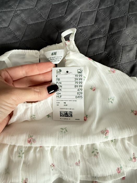 Шифоновий сарафан H&M, шифонова сукня для дівчинки H&M