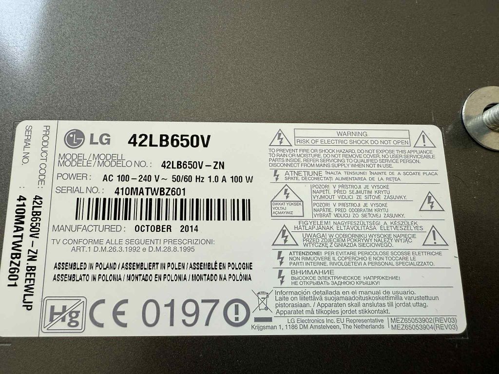 Telewizor LG Wifi/Smart