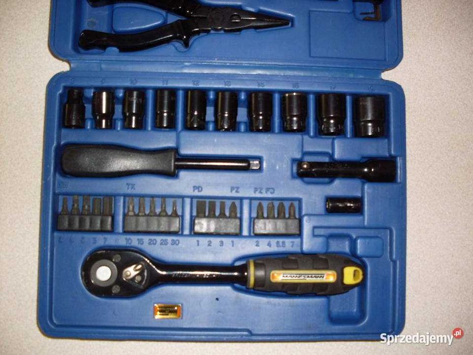 Zestaw narzędzi i kluczy nasadowych w walizce 27x20 x5 cm