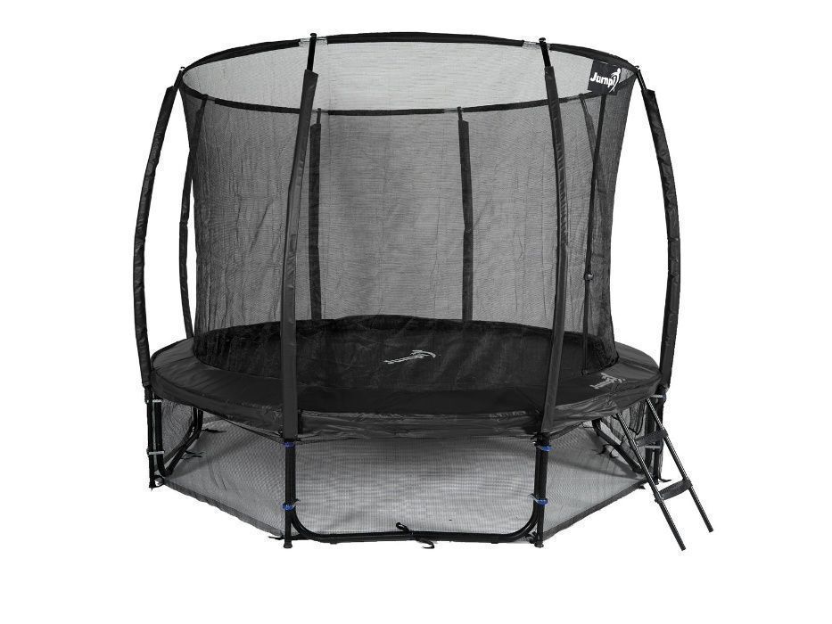 Trampolina Ogrodowa 374cm/12ft czarna Maxy Comfort PLUS Z Wewnętrzną s