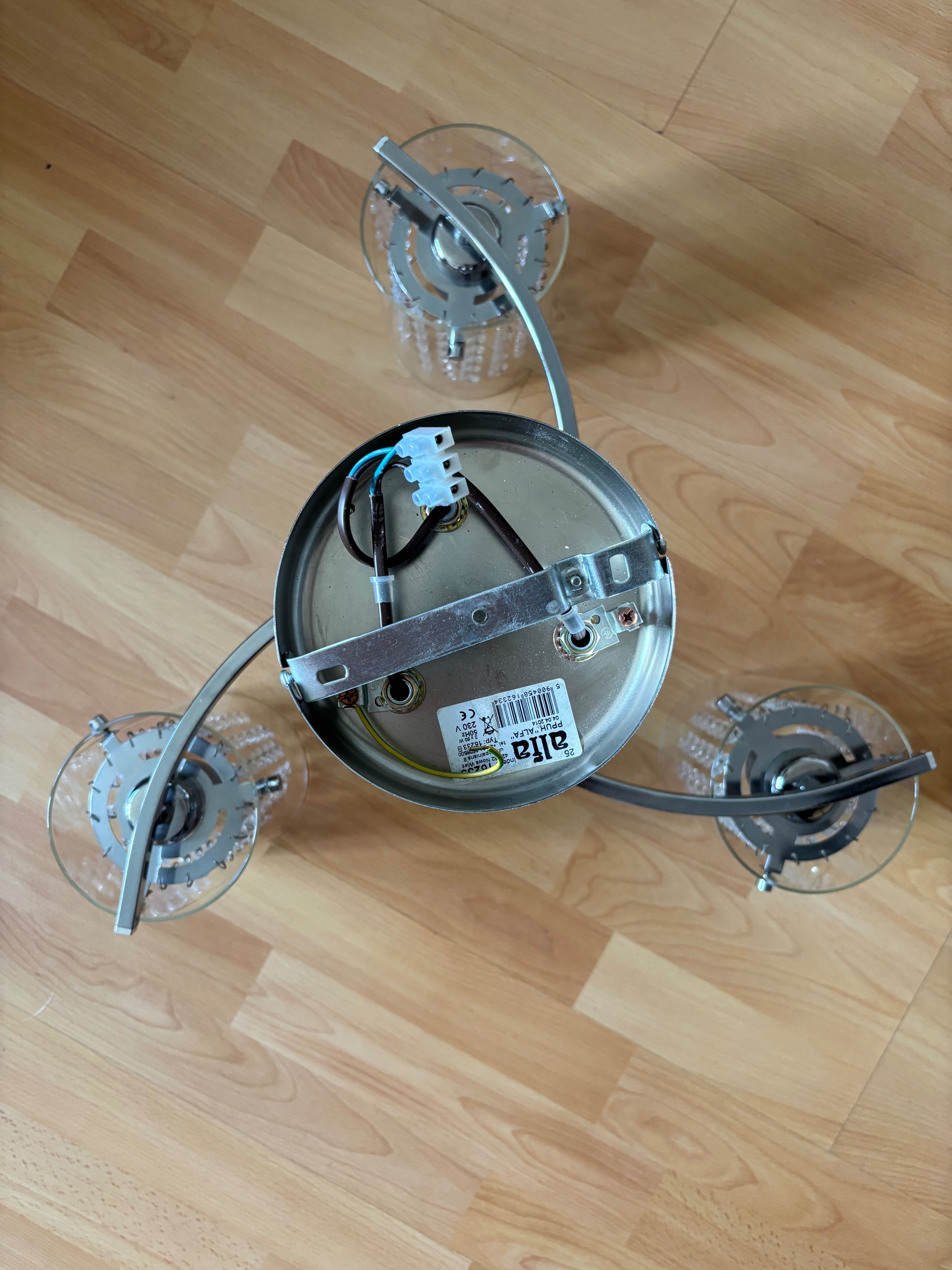 Lampa sufitowa z kryształkami E27