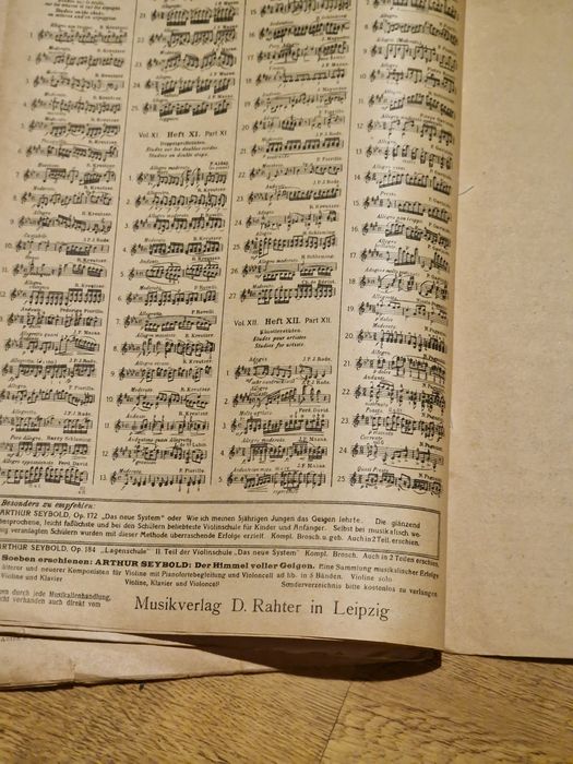 Zapis nutowy skrzypce Arthur Seybold Lipsk