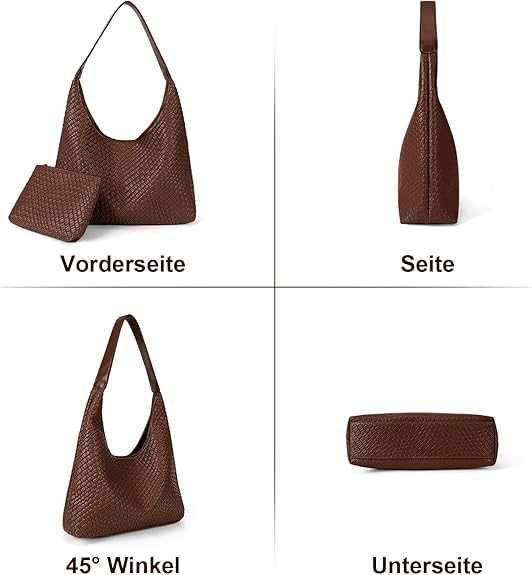 GSenhui  - Torebka damska na ramię shopperka duża bucket modna+portfel