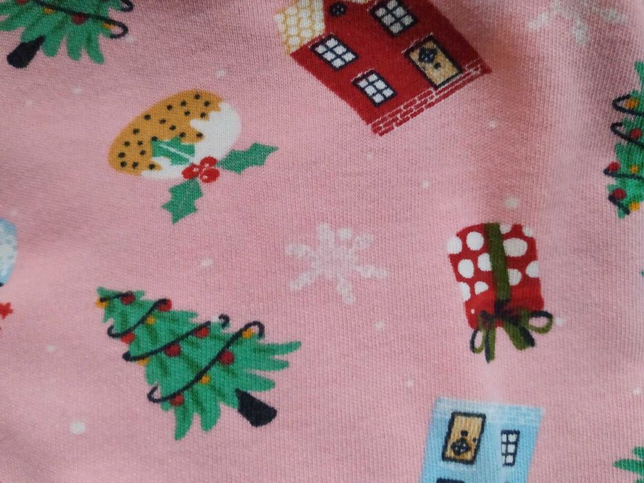 Piżamka bawełniana, świąteczna 128 / 135 cm