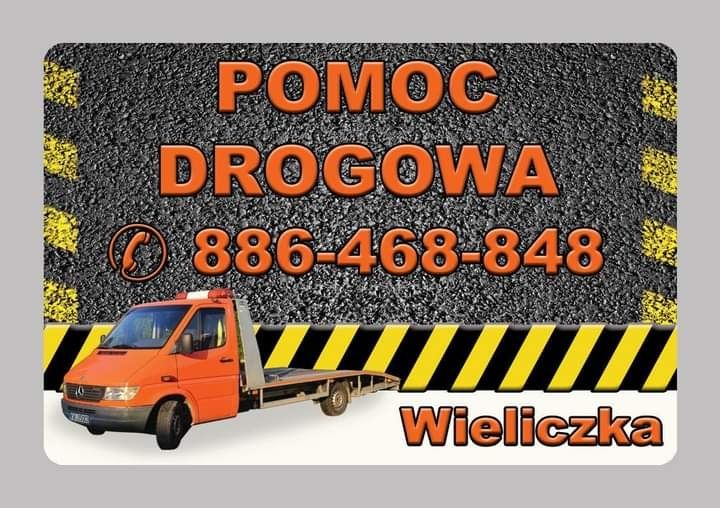 pomoc drogowa laweta transport pojazdow holowanie wieliczka krakow A4