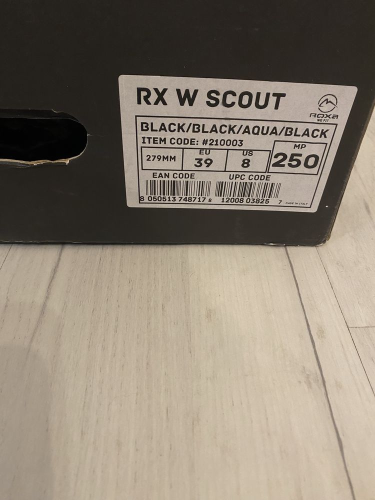 Buty skiturowe damskie Roxa RX Scout - black/black/aqua-black 39 25 cm