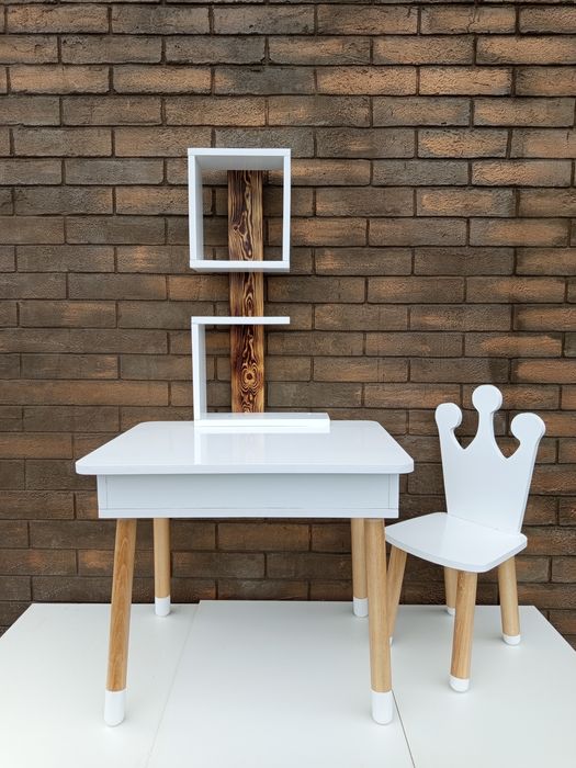 Комплект Стіл столик з нішею поличкою 3в 1