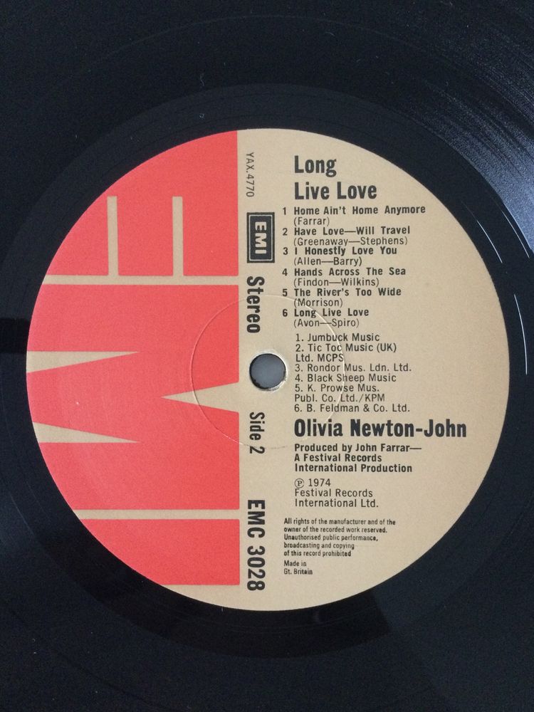 пластинка Olivia Newton~John Long Live Love