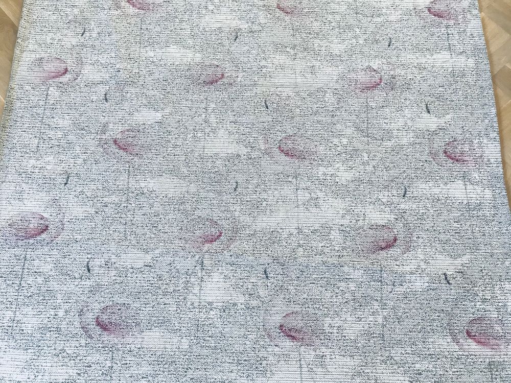 hiszpański szary dywan funny floors BC Fabrics w różowe flamingi