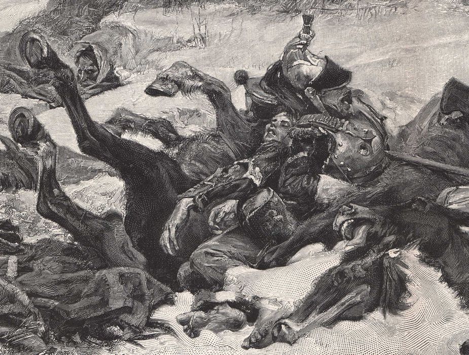 Wojciech Kossak: Wiosna 1813 Wojny napoleońskie Duży drzeworyt 1902 r.