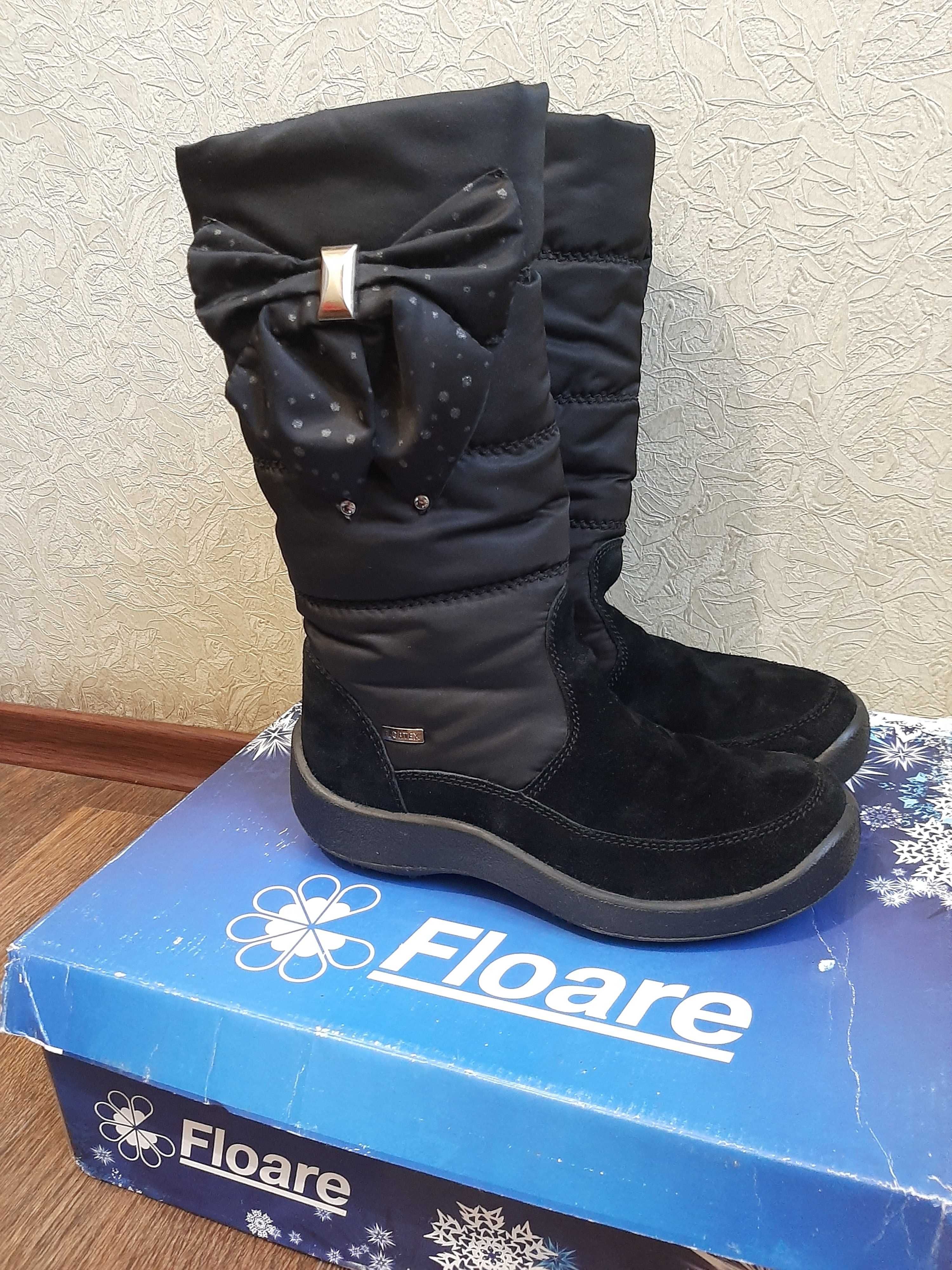 Мембранные  зимние сапоги для девочки Floare  (Молдова) 35 р.,