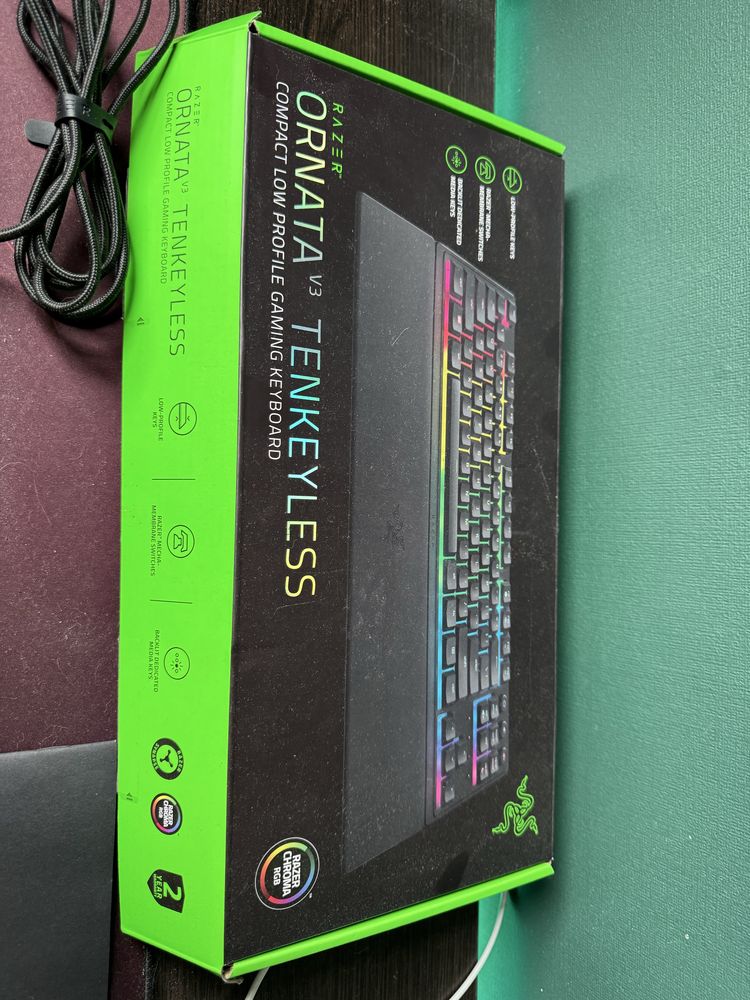 Клавіатура Razer Ornata V3 TKL USB Black, RGB, UKR
