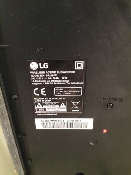 subwoofer ativo sem fios LG