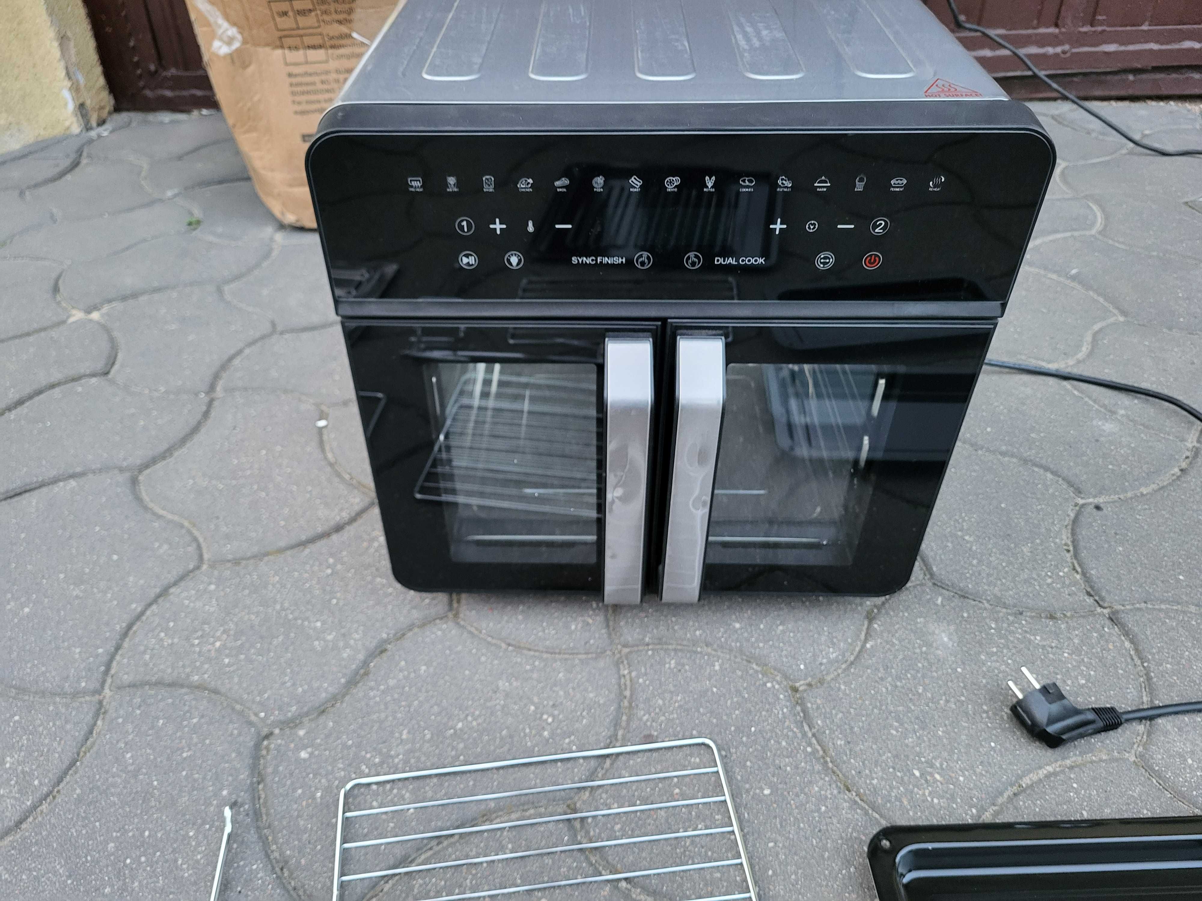 Frytkownica piekarnik rożen 23 L Dwustrefowa 2200w 15 programów