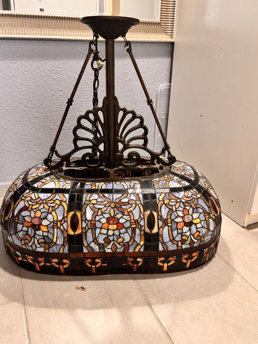 Lampa wisząca witrażowa w stylu Tiffany Śliczna Unikat