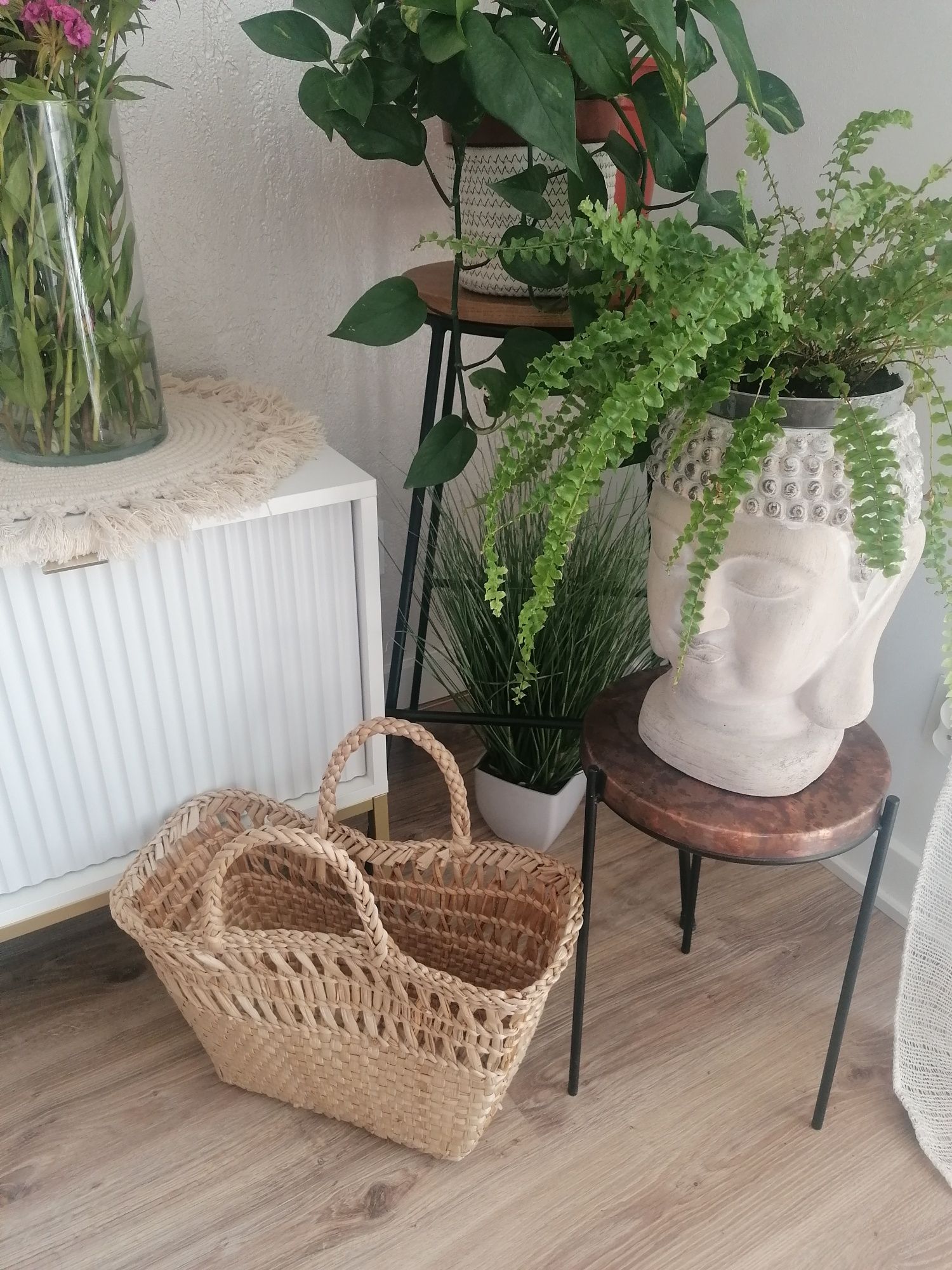 Koszyk torebka rattan pleciona naturalna do ręki Nowa shopper bag