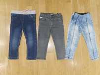 3 pary spodni jeansowych na rozmiar 98