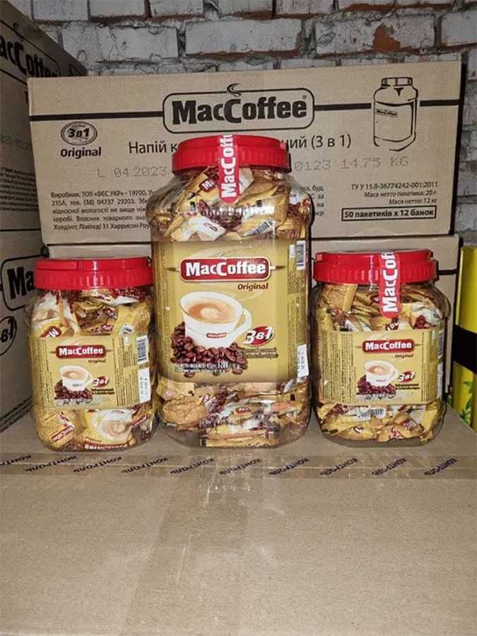 МакКава 3в1 / MacCoffee 3 в 1 у ящиках та банках асортимент