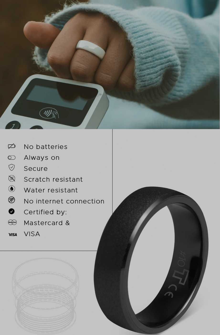 TAPSTER Pierścień płatniczy obrączka płatnicza Alior smart ring 449zł