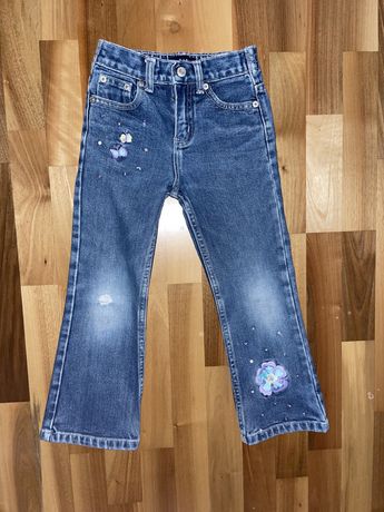 Spodnie jeansowe dzwony GAP dziewczynka 104/110 cm