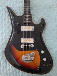 Guitarra rara vintage Teisco Spectrum 22 Gold Foil pickups