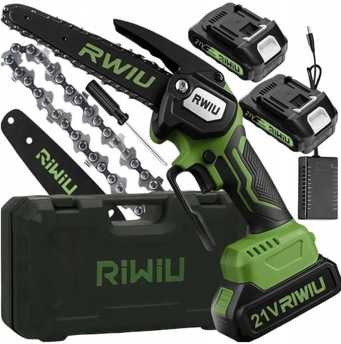 Piła łańcuchowa akumulatorowa gałęziówka Elektryczna pilarka + 2 aku