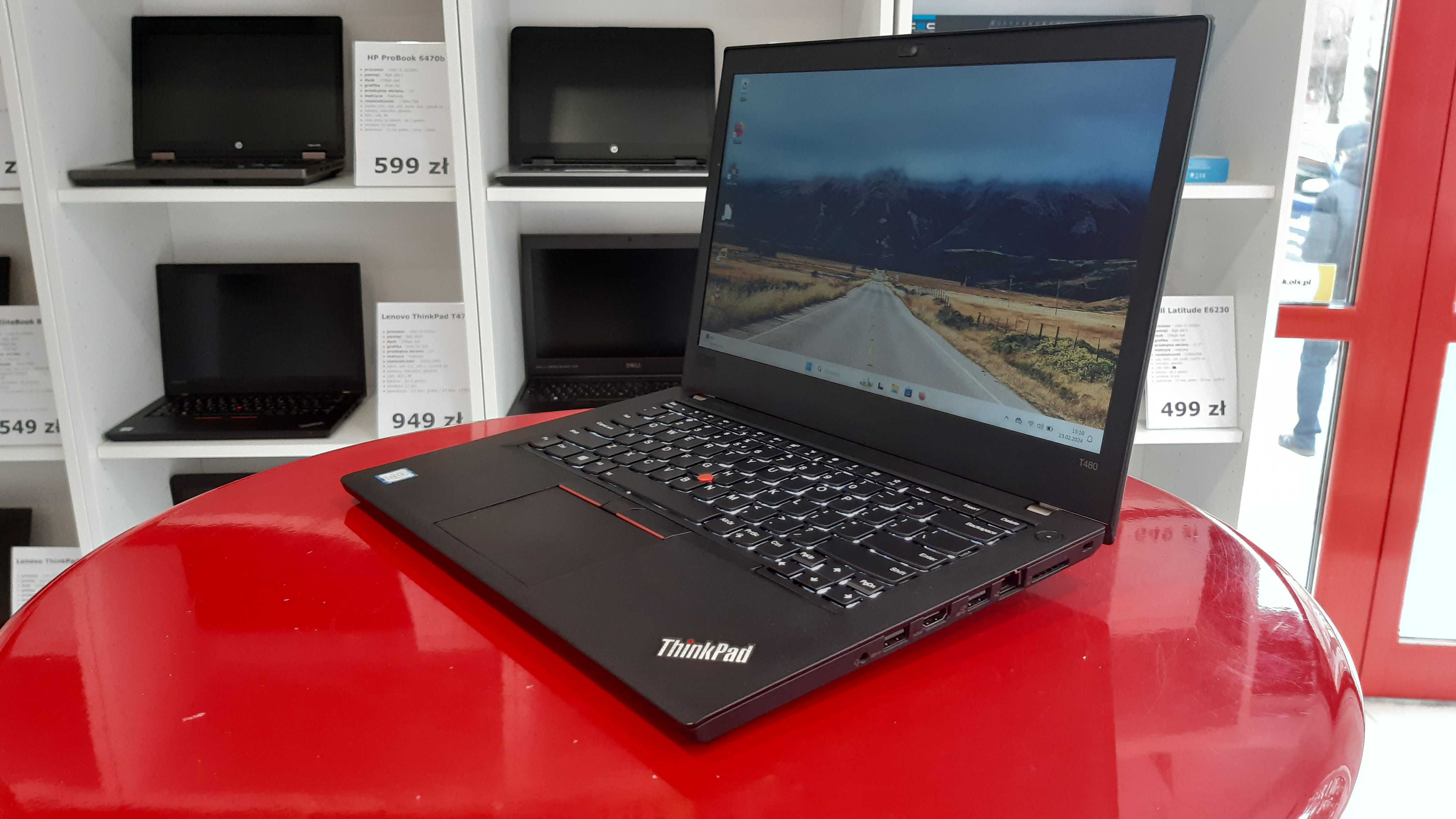 Laptop Lenovo ThinkPad T480 14" i7 16GB/256SSD nVidia W11 FV23 Raty0%