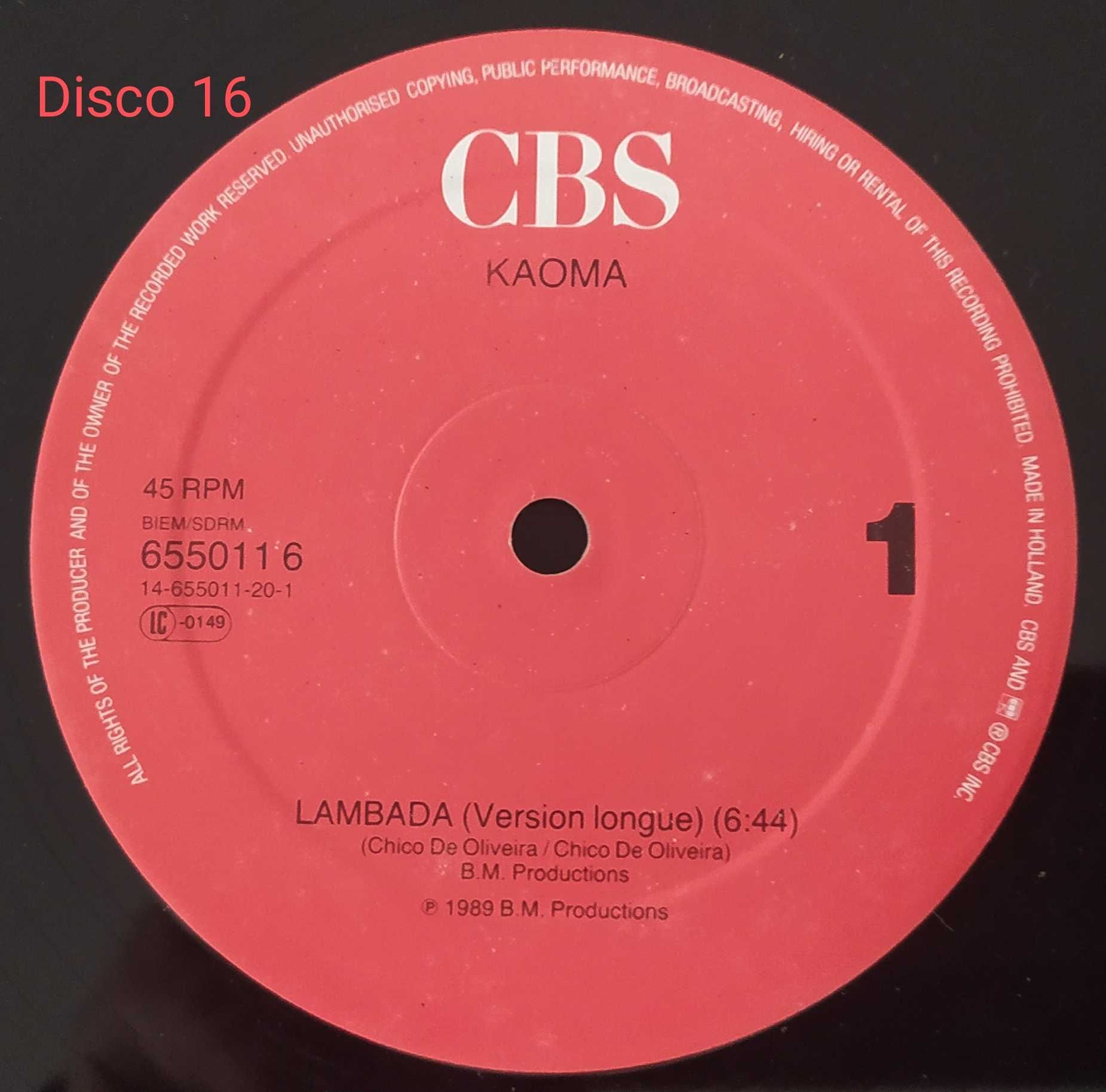 Kaoma Lambada LP Disco 16