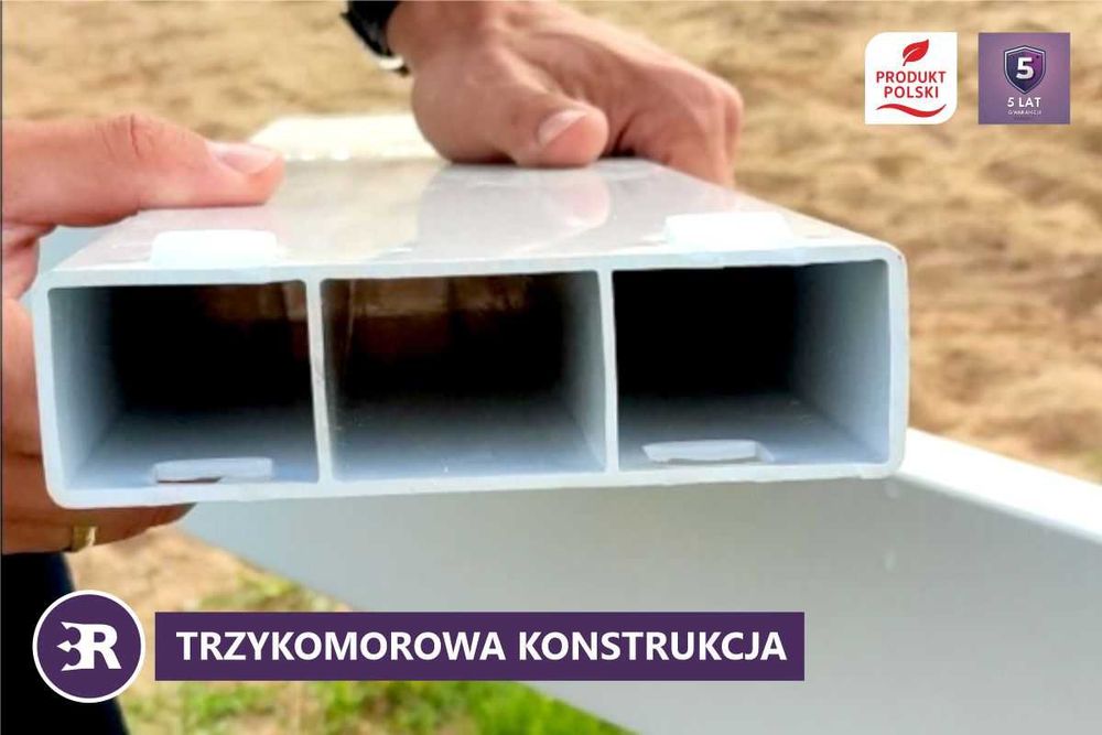 Ogrodzenie PCV TEXAS IV - 4 poprzeczki, 5 LAT GWARANCJI