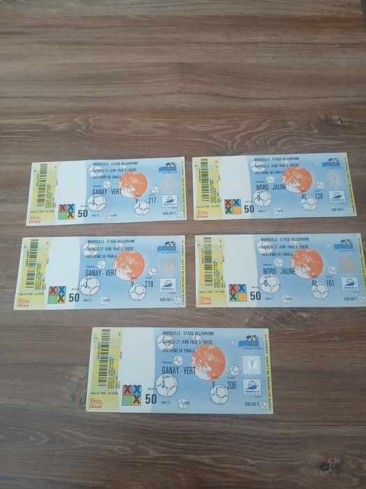 Sprzedam bilety Mistrzostwa Świata Piłka Nożna France 98