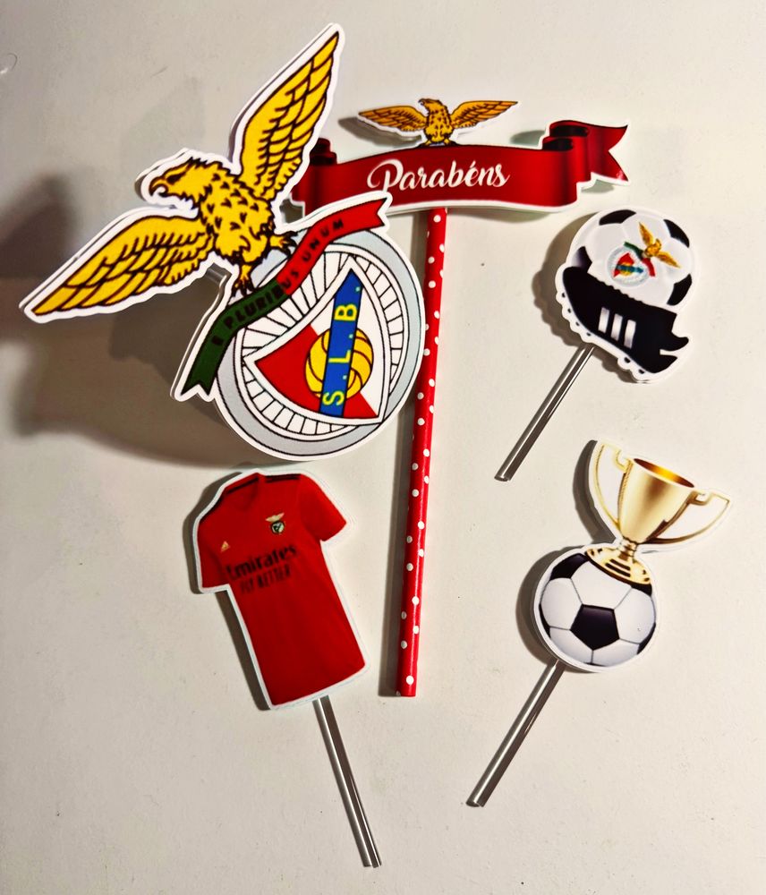 Decoracao para bolo clube do benfica