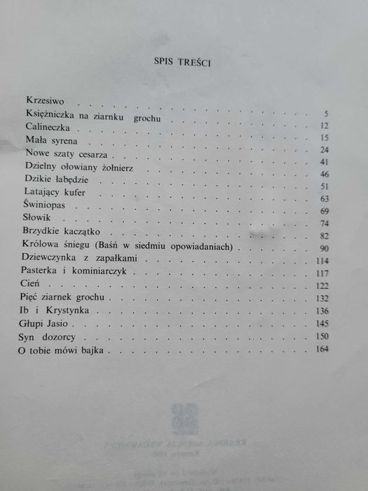 H.Ch. Andersen "Dziewczynka z zapałkami i inne baśnie" (1990) -UNIKAT!