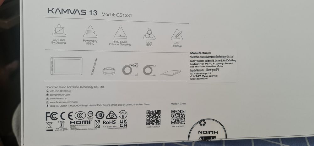 Графічний монітор Huion Kamvas 13 Cosmo Black