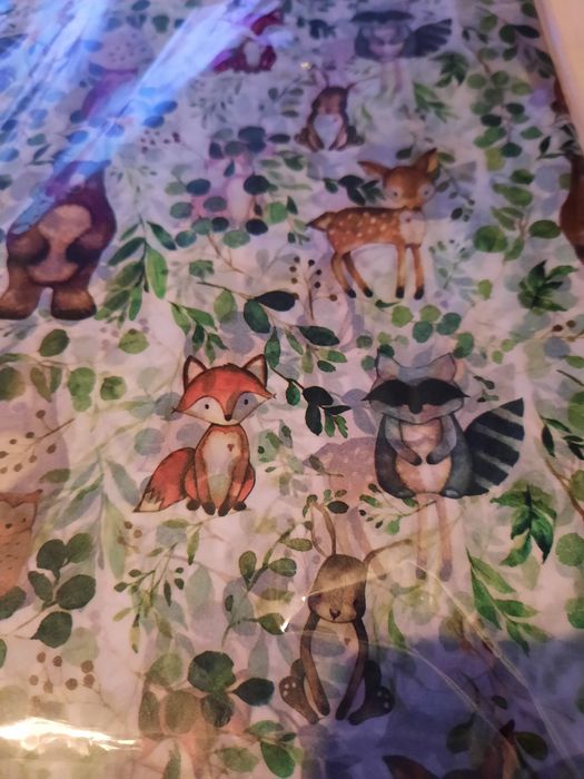 10 folhas papel seda animais floresta infantil